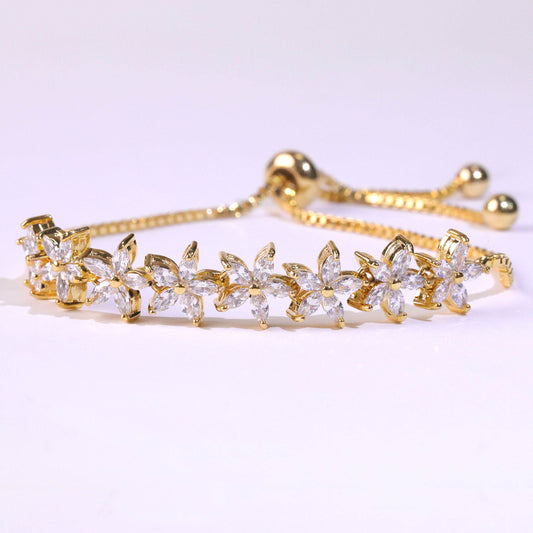 Radiant Fleur bracelet- 18k gold plated (Gold)